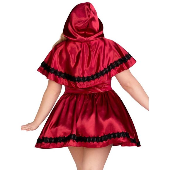 Goth Red Riding Hood Costume 1x/2x Womens Plus Size Halloween Roleplay Outfit - Picture 5 of 9